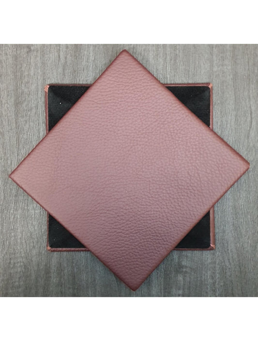 Dark Grapeshelly Leather Coaster- 10 см SQ (продажа)