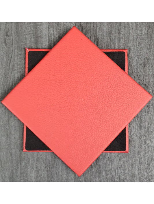 Poppy Shelly Leather Coaster- 10cm Sq (распродажа)