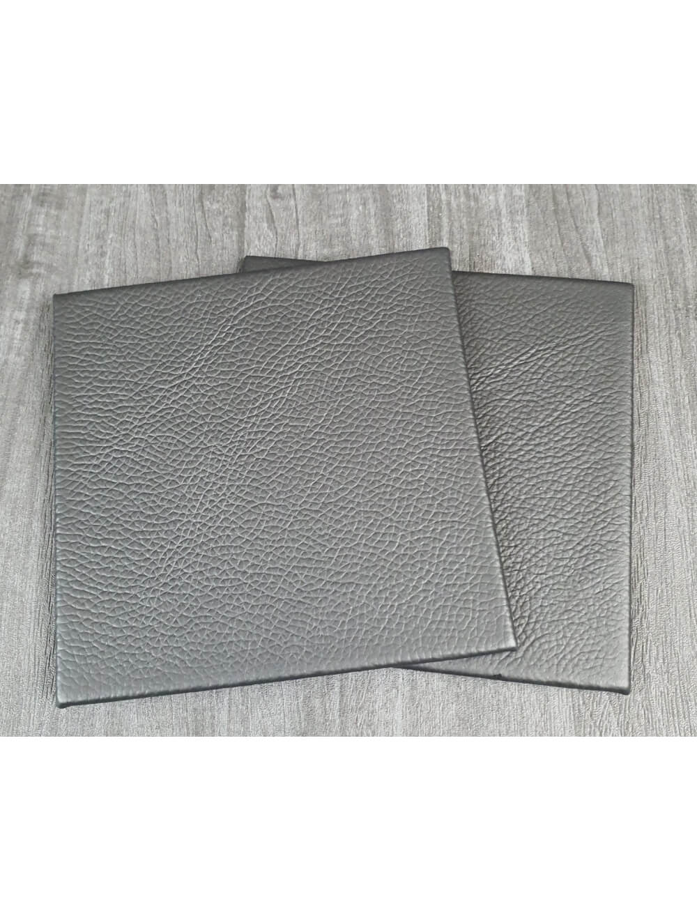 Black Shelly Leather Coaster- 10 см SQ (продажа)