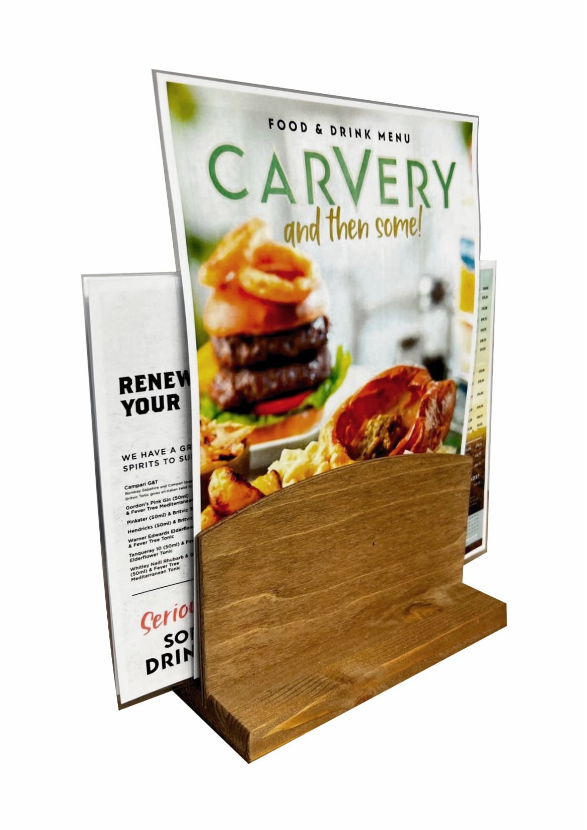 Arched Wooden Menu Holder - bhma