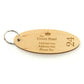 Key Fobs - Engraved Maple Veneer Wood - bhma